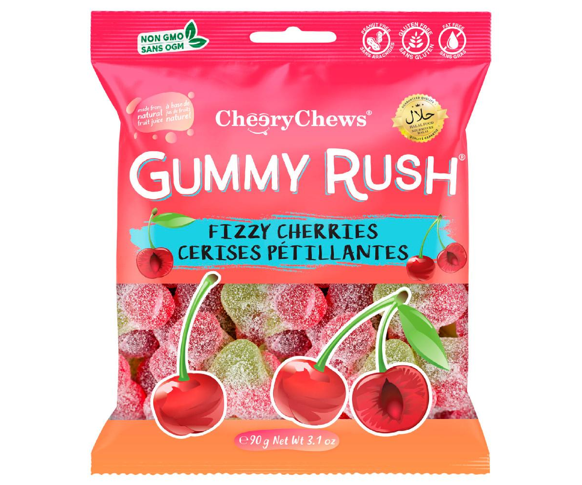 Gummy Rush Fizzy Cherries (Case of 12)