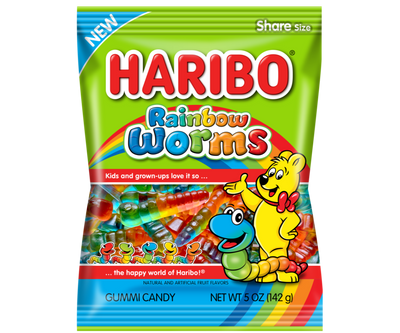 Haribo Rainbow Worms - (Case of 12)