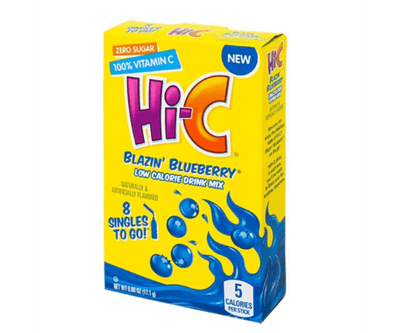 Hi-C Blazin' Blueberry Singles to Go Drink Mix (Case of 12)