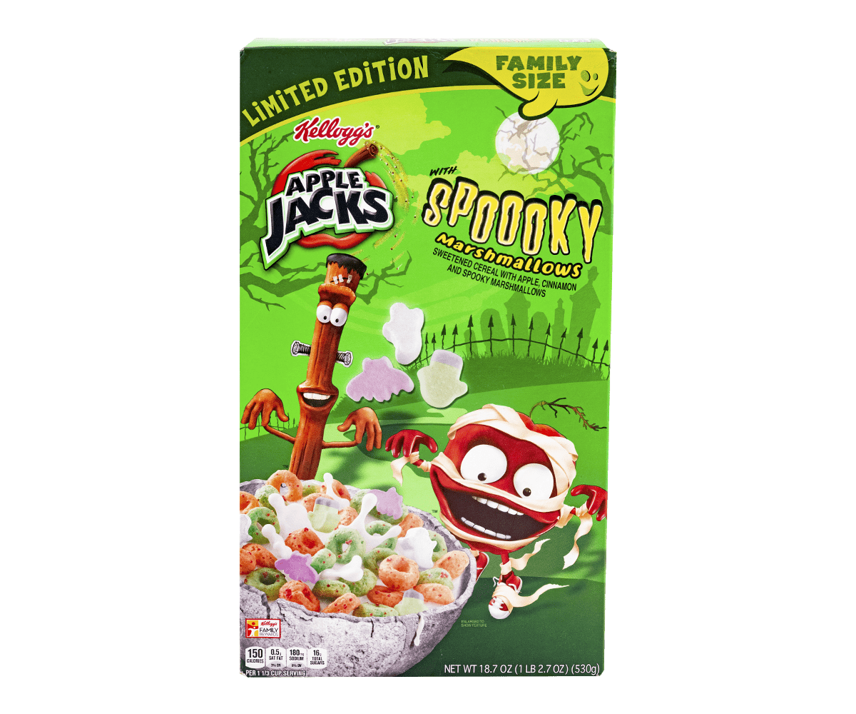 Kellogg's Apple Jacks with Spooky Marshmallows Family Size Stockup Market