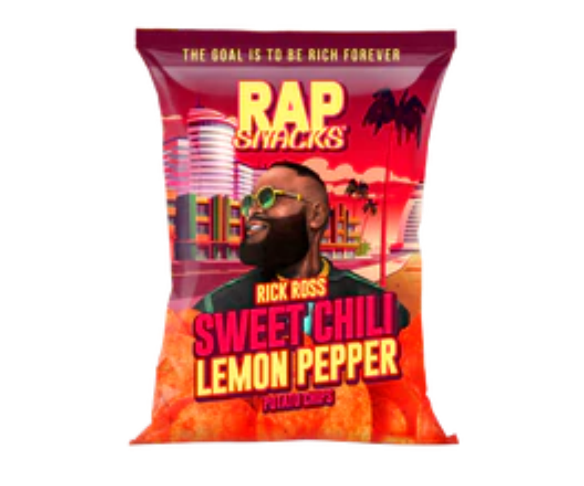 Rap Snacks Rick Ross Sweet Chili Lemon Pepper Chips (Case of 16)(BB.oct.11.2025)