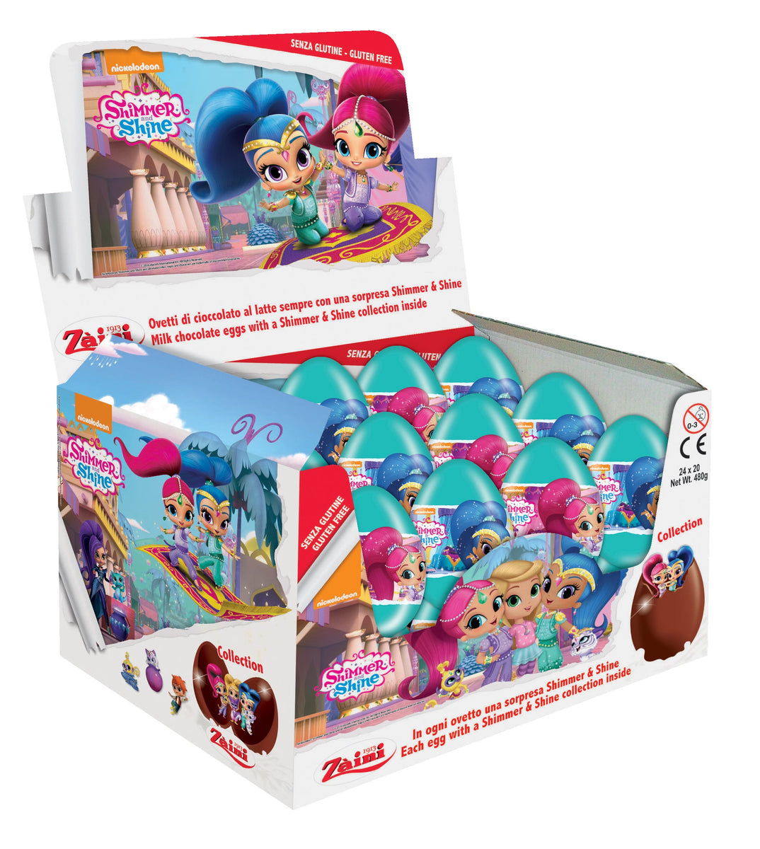 Zaini Shimmer & Shine Chocolate Egg 24Ct