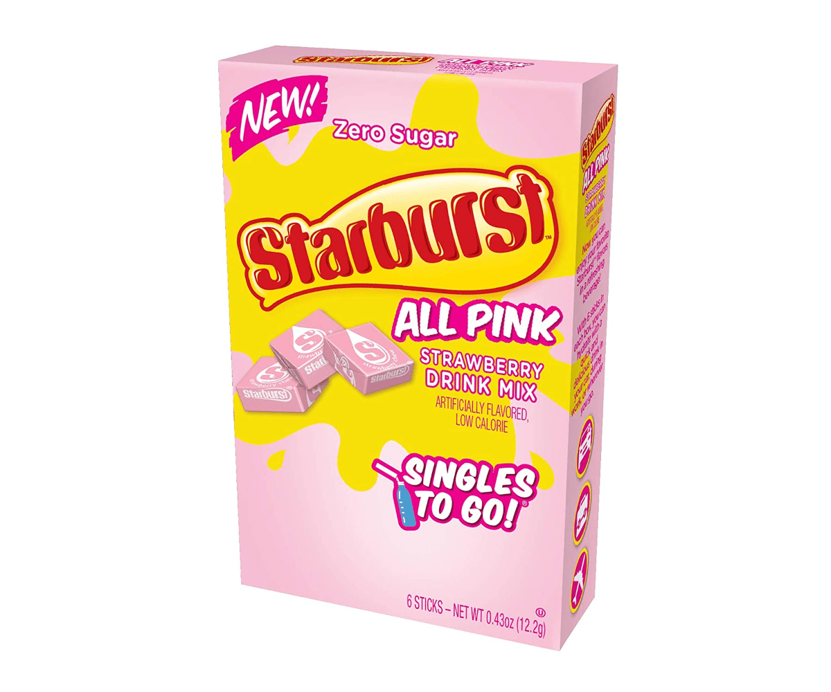Starburst All Pink Strawberry Singles to Go Drink Mix (Case of 12)