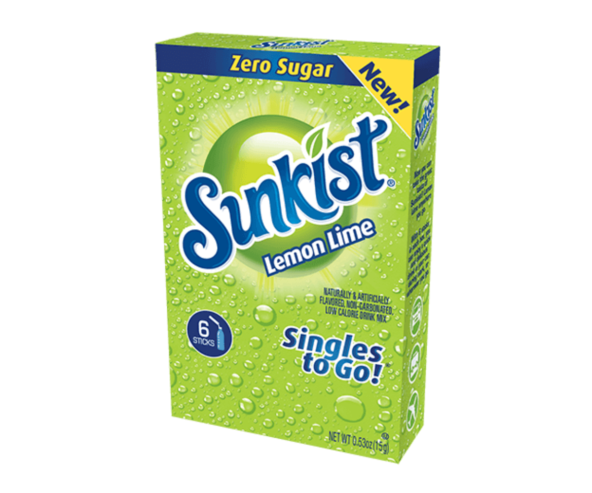 Sunkist Lemon Lime Singles to Go Drink Mix (Case of 12)