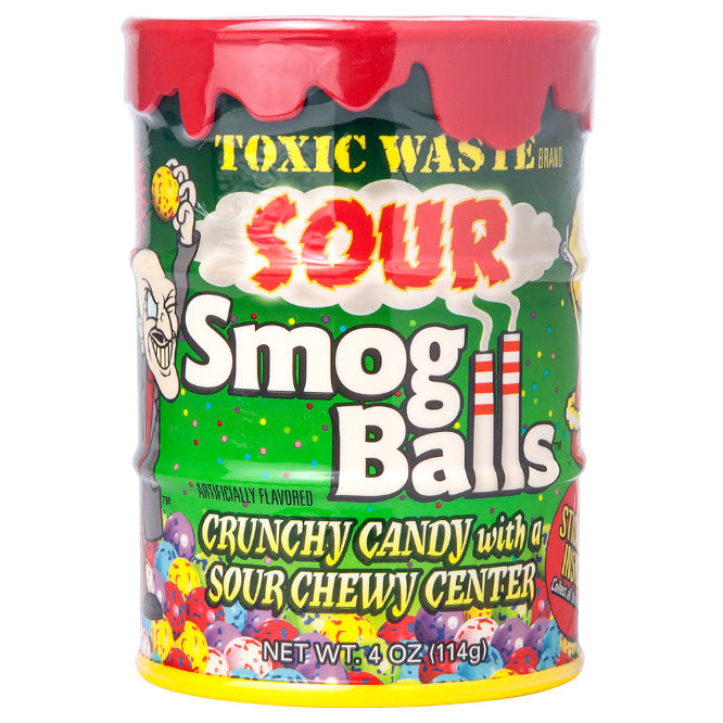 Toxic Waste Sour Smog Balls Bank 4oz - Case of 12