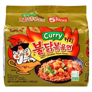Samyang Hot Chicken Curry Ramen Soup 5 Pack - Korea (Case of 8)