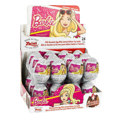 Zaini Barbie Chocolate Egg 24Ct