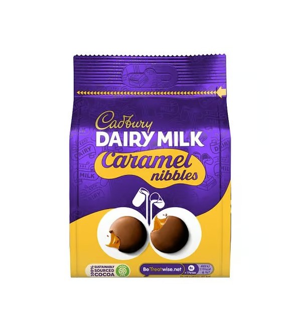 Cadbury Caramel Nibbles Pouch 85g - Case of 10 - UK