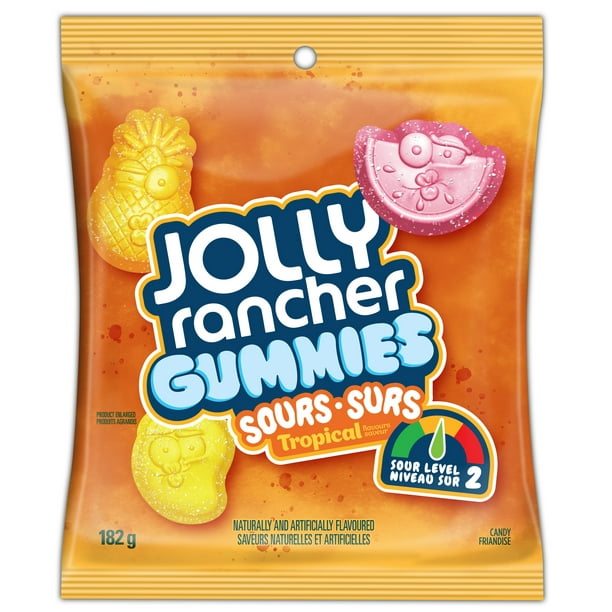 Jolly Rancher Gummies Sours Tropical 182g (Case of 10)