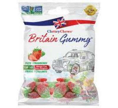Britain Gummy Fizzy Strawberry 150g (12 pack)