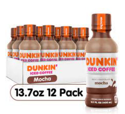 Dunkin Iced Coffee Mocha Flavor 405ml - 12ct