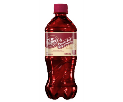 Dr Pepper & Cream Soda Bottle - Canadian - (Case of 24)