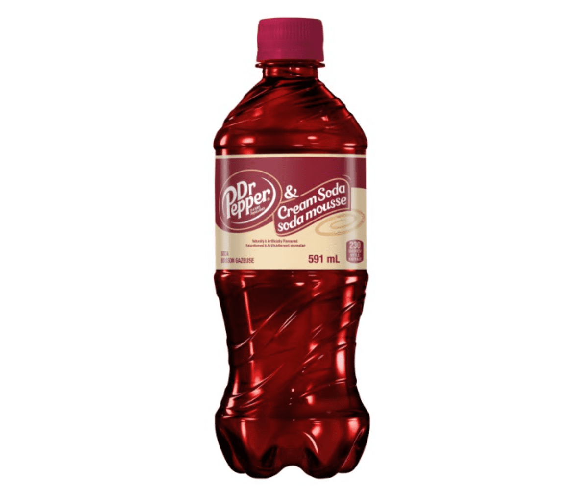Dr Pepper & Cream Soda 591ml - Canadian - (Case of 24)