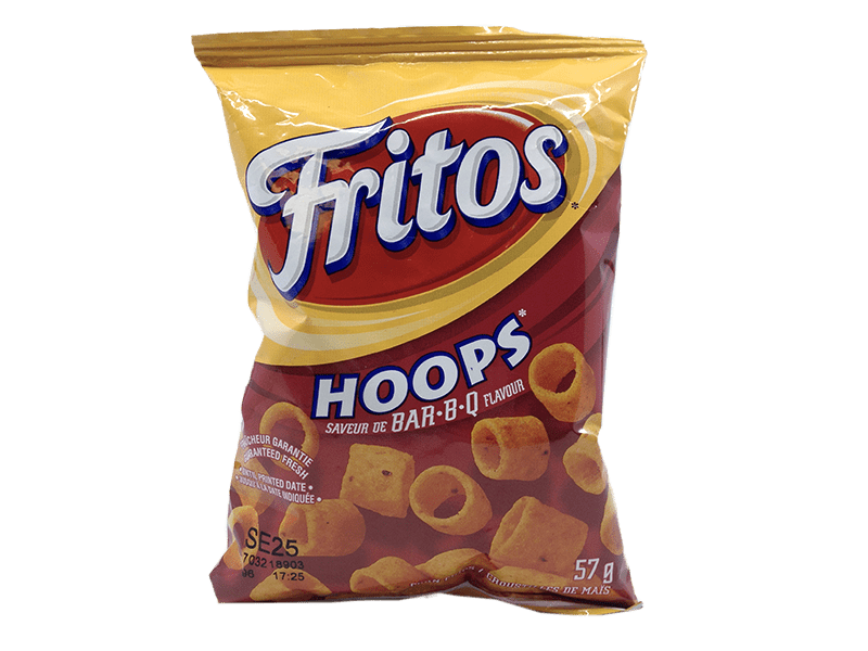 Fritos Hoops Bar-B-Q Corn Chips 57g - 40 Count