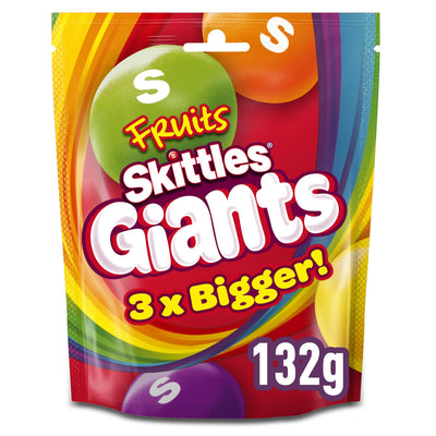 Skittles Giants Fruits 132G - Case Of 15 - UK