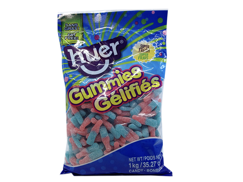 Huer Sour Bubblegum Bottles 1kg
