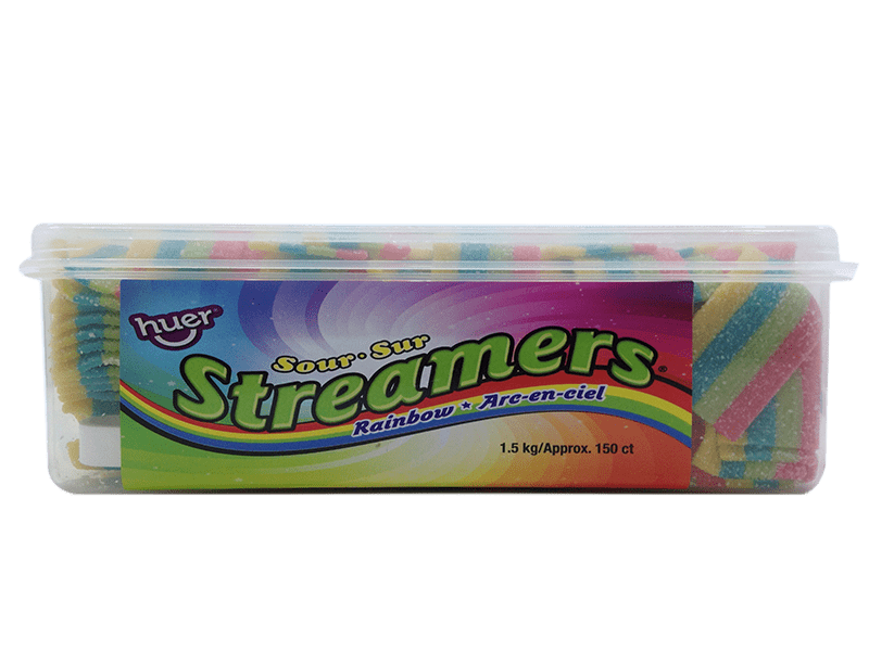 Huer Sour Rainbow Streamers (150 Count)