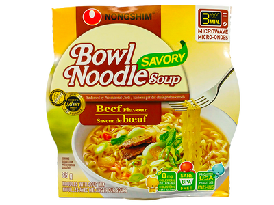 Nongshim Beef Noodle Soup (12 cups)