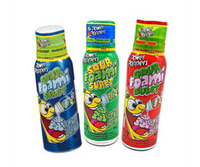 Power Poppers Sour Foam Suret (Case of 12)