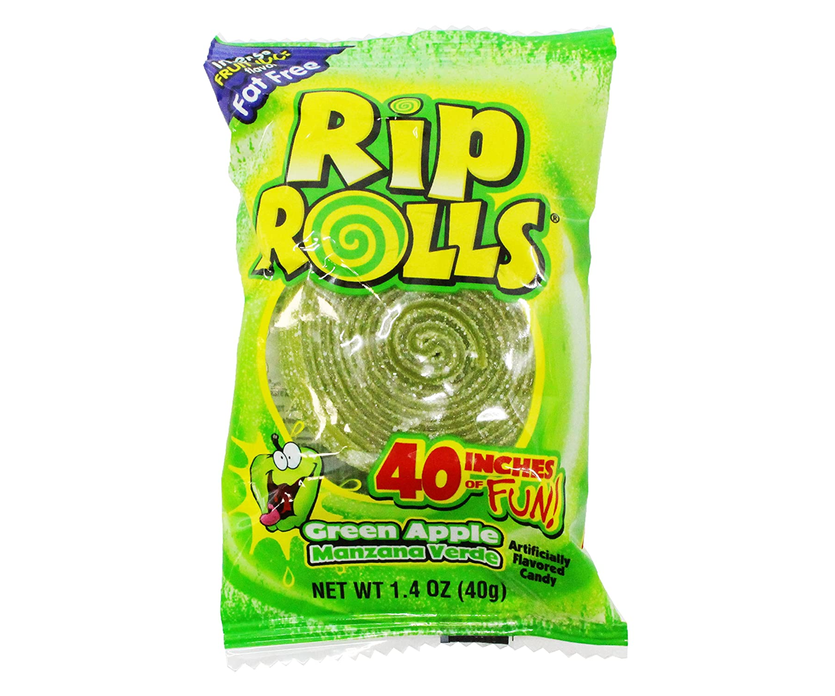 Rip Rolls Green Apple - Case of 24
