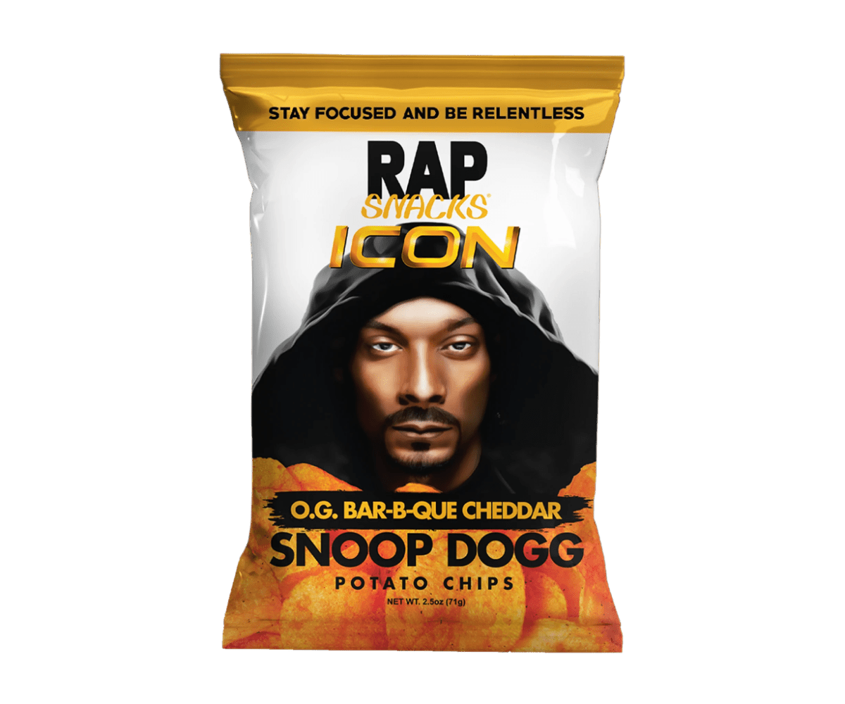 Rap Snacks Snoop Dogg O.G. BBQ Cheddar Chips (Case of 16)(BB.oct.10.25)
