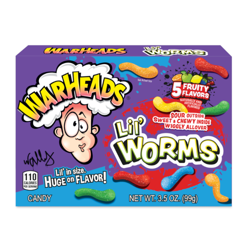 Warheads Lil' Worms 99g Theater Box (Case of 12)