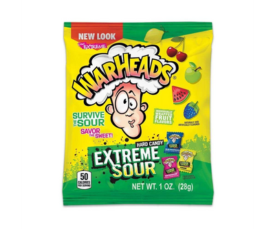 Warheads Extreme Sour Hard Candy Bag 28g (Case of 12)