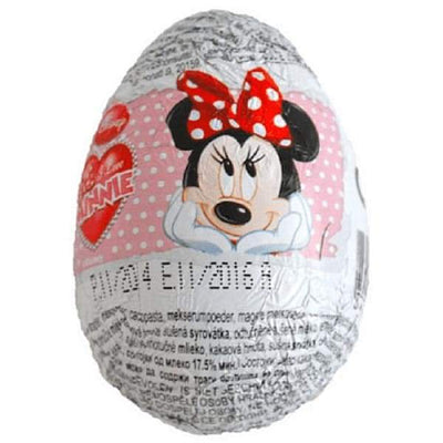 Zaini Disney Minnie Mouse Chocolate Egg 20g - 24Ct